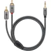 Kabel audio Jack - 2x RCA Goobay Plus TEXTIL 1m