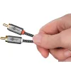 Kabel audio Jack - 2x RCA Goobay Plus TEXTIL 1m