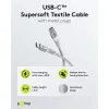 Kabel USB-C 2.0 Goobay SuperSoft TEXTIL biały 3m