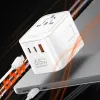 Uniwersalny adapter podróżny GaN 65W 2xPD + 1xQC