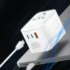 Uniwersalny adapter podróżny GaN 45W 2xUSB-C USB-A