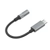 Adapter przejście USB-C na Jack 3,5mm z DAC szary