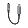 Adapter przejście USB-C na Jack 3,5mm z DAC szary