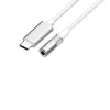 Adapter przejście USB-C na Jack 3,5mm z DAC biały