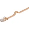 Kabel LAN Patchcord CAT 6 U/UTP PŁASKI brąz 1,5m