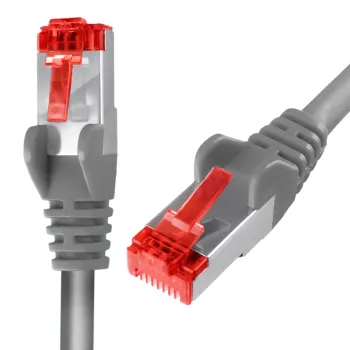 Kabel RJ45 CAT 6 S/FTP AWG27 LSZH szary 3m