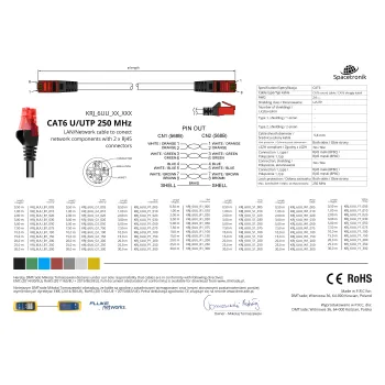 Kabel RJ45 CAT 6 U/UTP AWG24 czarny 30m