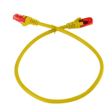 Kabel RJ45 CAT 6 U/UTP AWG24 żółty 0,5m