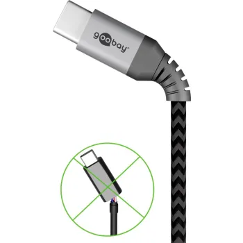 Kabel USB-C - USB-A 2.0 Goobay TEXTIL 1m