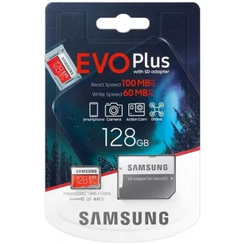 Pamięć SAMSUNG EVO+ MICRO SDXC 128GB + adapter SD