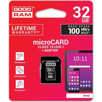 Pamięć GOODRAM MICRO SDHC 32GB + adapter SD