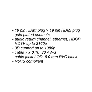 Kabel HDMI Goobay Gold White 0,5m