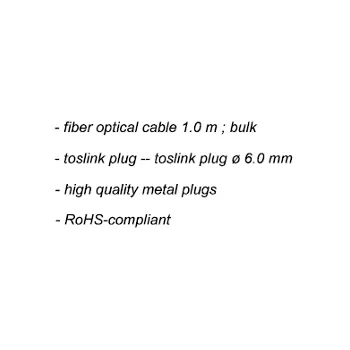 Kabel Optyczny Toslink T-T 6.0mm Goobay - 2m