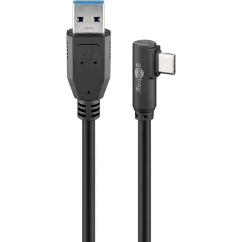 Kabel USB-C - USB 3.2 Gen1 GAM KĄTOWY Goobay 0,5m