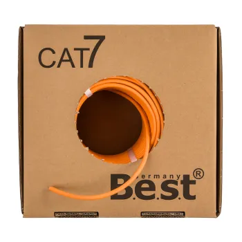 Skrętka CAT7 S/FTP AWG 26 BEST pomarańczowa 50m