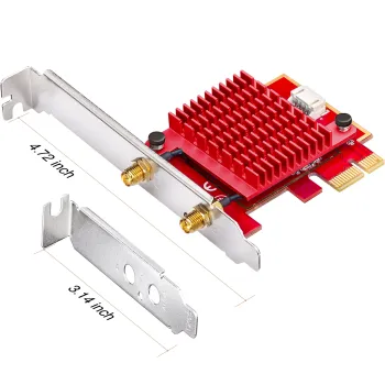 Karta sieciowa PCI-E Wi-Fi 6 AX5400 BT 5.2 2x5 dBi