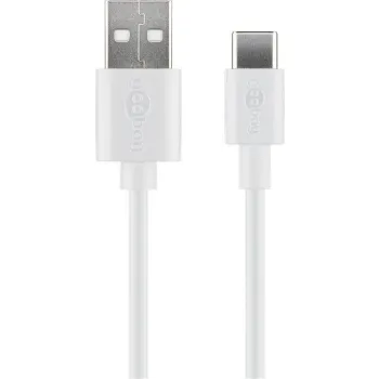 Kabel USB-C - USB typu A 2.0 Goobay Biały 1m