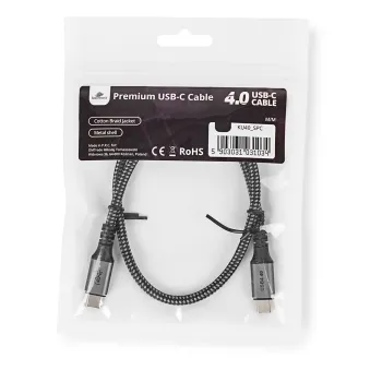 Kabel USB-C USB4 40Gbit/s 100W 20A 5V Goobay 0,8m
