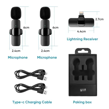 2x Bezprzewodowy mikrofon iPhone Lightning IOS
