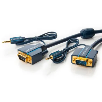 CLICKTRONIC Kabel VGA z Audio Jack 3,5mm 20m