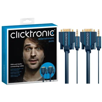 CLICKTRONIC Kabel VGA z Audio Jack 3,5mm 3m