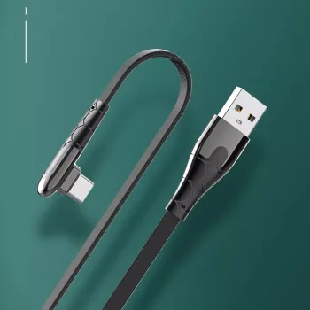 Kabel USB-A - USB-C LDNIO kątowy 90st 2m LS582C