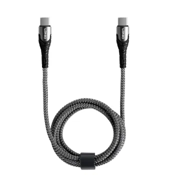 Kabel USB-C - USB-C LDNIO 65W 2m szary LC102