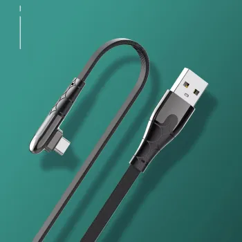 Kabel USB-A - microUSB LDNIO kątowy 90st 1m LS581M