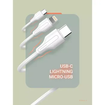 Kabel USB-A - USB-C LDNIO 20cm biały LS540C