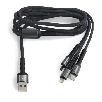 Kabel 3w1 USB-A - USB-C + micro + Lightning LDNIO