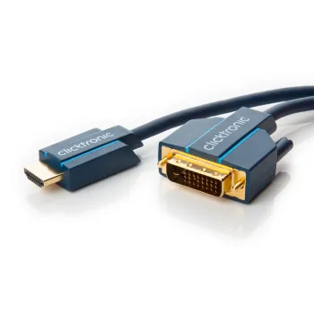 CLICKTRONIC Kabel HDMI - DVI-D (24+1) 1m