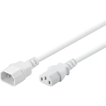 Kabel zasilający IEC C13 - C14 Goobay biały 3m