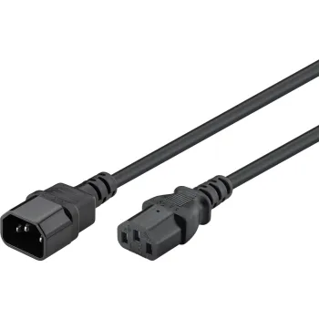 Kabel zasilający IEC C13 - C14 Goobay czarny 2m