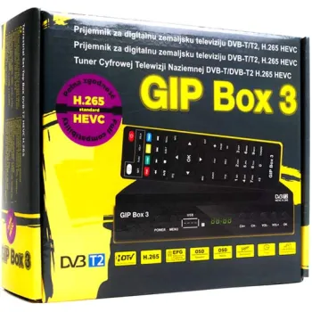 Tuner DVB-T2 GIP Box 3 Golden Interstar HEVC H265