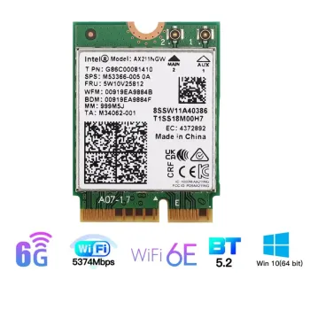 Karta Sieciowa AX211 WiFi 6e BT Intel Dual Band