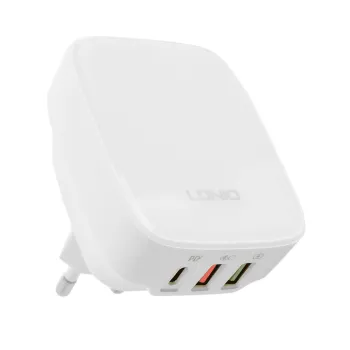 Ładowarka 32W 3 porty USB PD QC Ldnio Q334 white