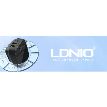 Ładowarka 32W 3 porty USB PD QC Ldnio Q334 black