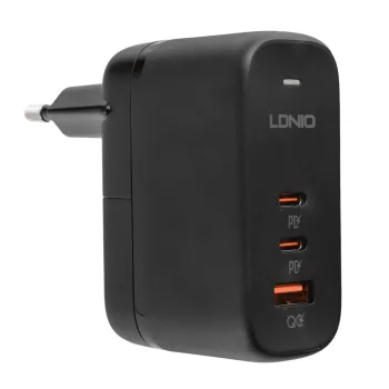 Ładowarka 65W GaN LDNIO Q366 3x USB USB-C PD QC