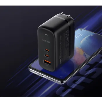 Ładowarka 65W GaN LDNIO Q366 3x USB USB-C PD QC