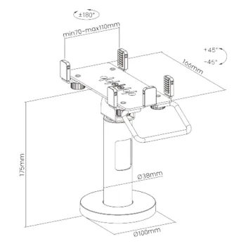 Uchwyt terminala kart Spacetronik SPA-102B