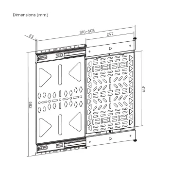 Rozsuwany panel na akcesoria AV SPE-T70