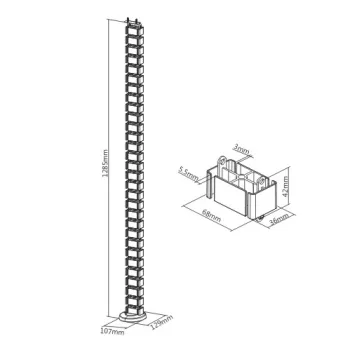 Prowadnica kablowa Spacetronik SPK-180W 130cm