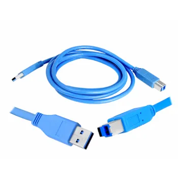 Kabel USB 3.0 A/B niebieski 1.8m