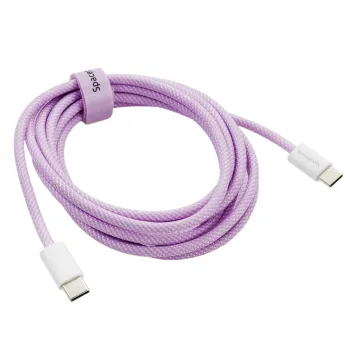 Kabel USB-C PD100/240W Spacetronik 1m fioletowy