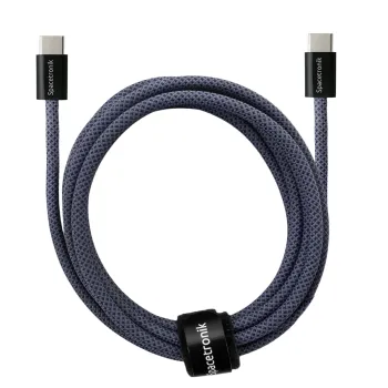 Kabel USB-C PD100/240W Spacetronik 1m granatowy