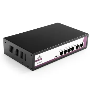 SWITCH 6-portowy 100Mbps POE 65W SP-SF1006P