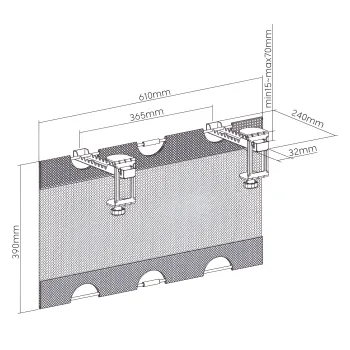 Organizer do kabli Spacetronik SPK-510 610x390mm