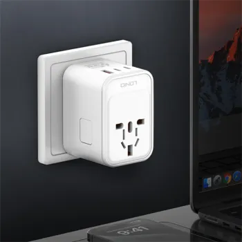 Uniwersalny adapter podróżny GaN 65W 2xPD + 1xQC