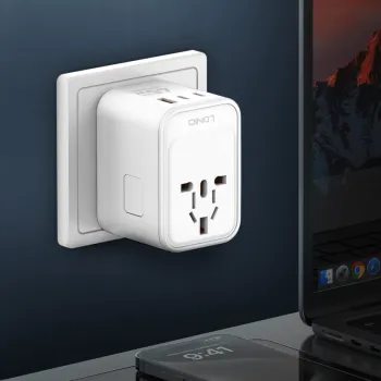 Uniwersalny adapter podróżny GaN 45W 2xUSB-C USB-A