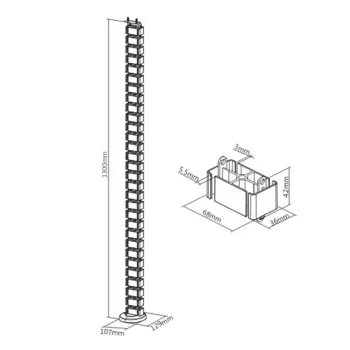 Prowadnica kablowa magnetyczna SPK-182G 130cm